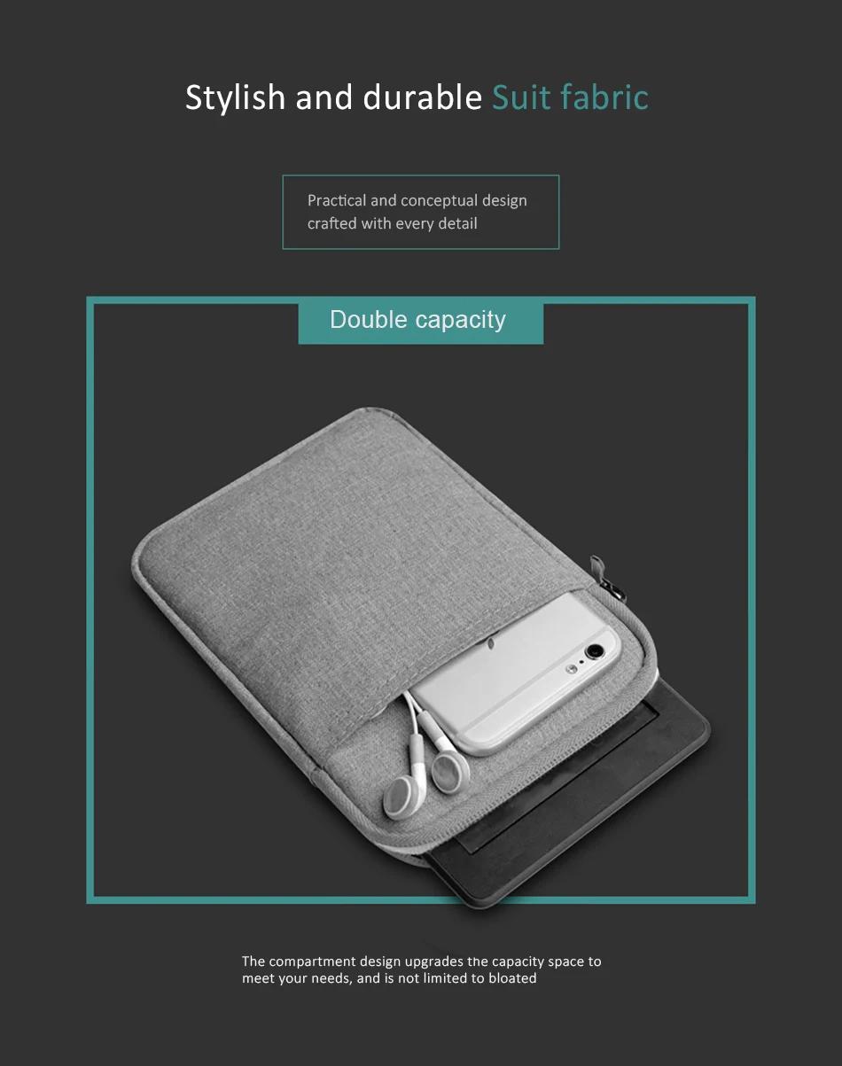 Cotton Shockproof 6 inch Tablet Sleeve Bag Cover Funda For Amazon Kindle Paperwhite123 Protective Pouch Thick Case Shell Capa (7)