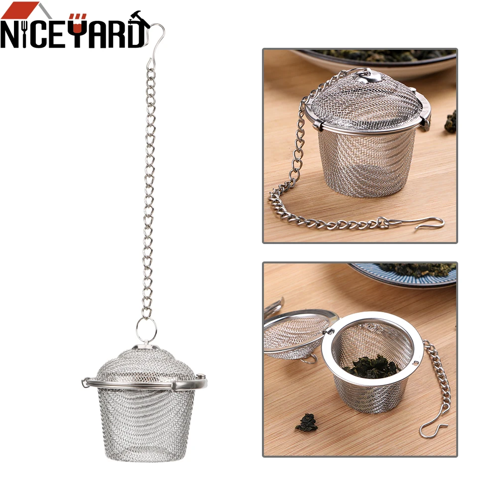 

NICEYARD Multifunction Seasoning Ball Stainless Steel Reusable Teakettle Locking Tea Filter Tea Spice Strainer Mesh Herbal Ball