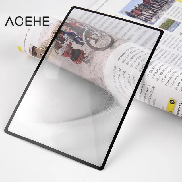 3x top quality convinient pvc magnifier sheet 180x120mm book page magnifying glass sheet reading