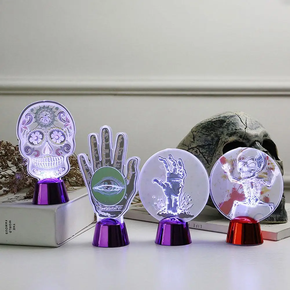 

Halloween Horror Pumpkin/Skeleton/Witch LED Night Light Desktop Ornament Decor