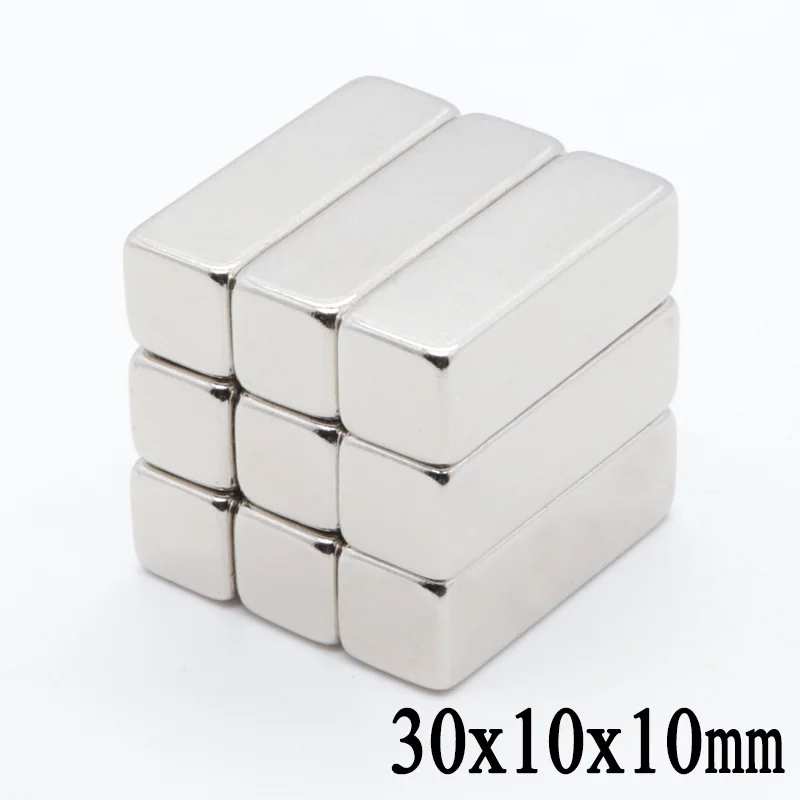 

10pcs N35 30x10x10mm High Quality Super Strong Cuboid Block Craft Rare Earth Magnetic Neodymium Cube Magnet 30 x 10 x 10mm