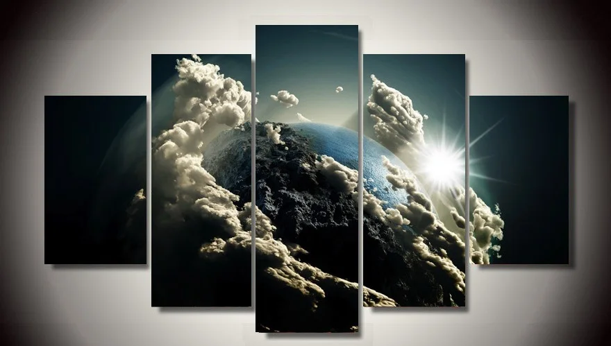 

Paintings Hot Sale 2016 Painting By Numbers Art Design Close Planets Universe 5piece Wall Decor Canvas Pictures Coloring Grand
