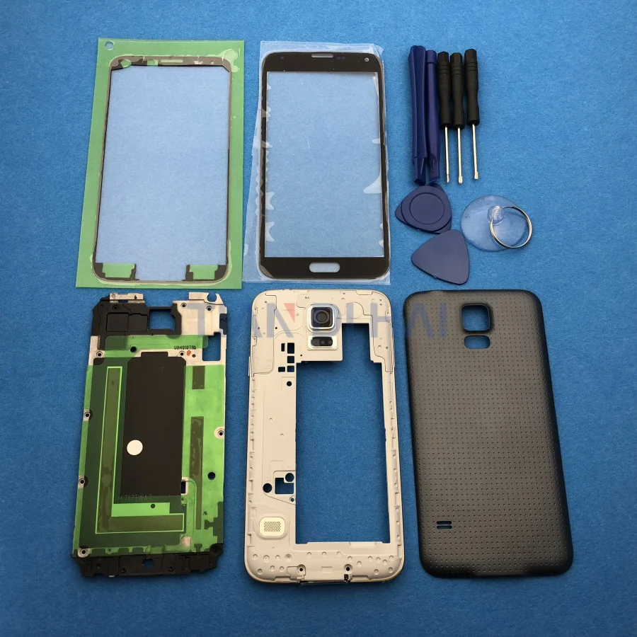 Чехол с полным покрытием корпуса запасные части для Samsung Galaxy S5 SV G900 I9600 + внешнее