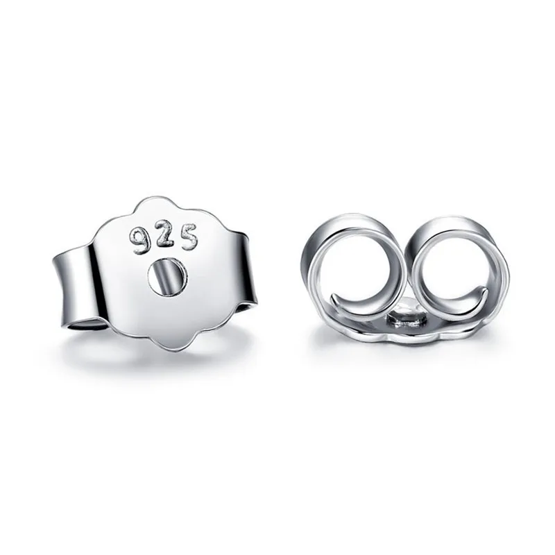 

100% 925 Sterling Earring Plugs Real 925 Silver Stud Earing Findings Jewelry Earplug Fine Quality Earring Back DropShipping