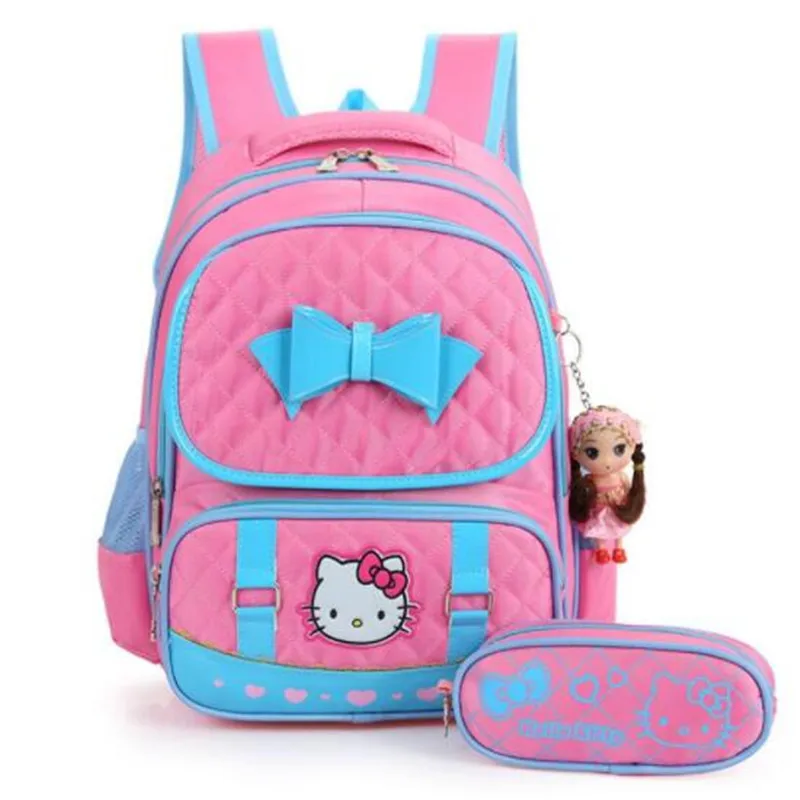 Hello kitty chool рюкзаки для детей нейлоновая школьная сумка принцессы для девочек Школьный рюкзак для девочек D 'Водонепроницаемость