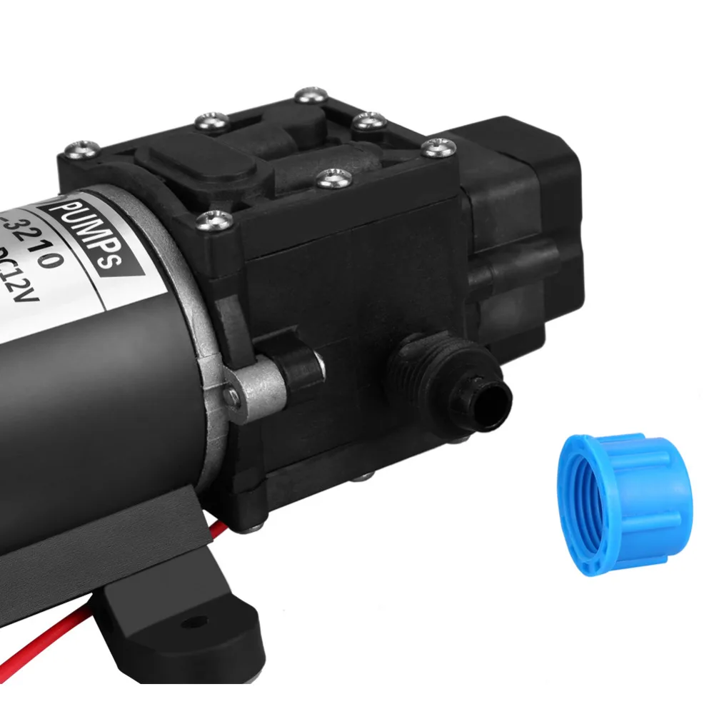 Черный 12 В DC 100 Вт 8л/мин 160Psi мембранный самовсасывающий водяной насос высокого давления для фургон, Кемпинг Вода мытья автомобиля насос 12 в