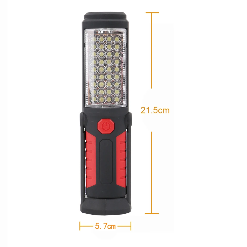 36+5LED COB LED Work light USB Rechargeable Flashlight Torch Lantern Camping Work Lamp Built-in Battery Magnet Hook