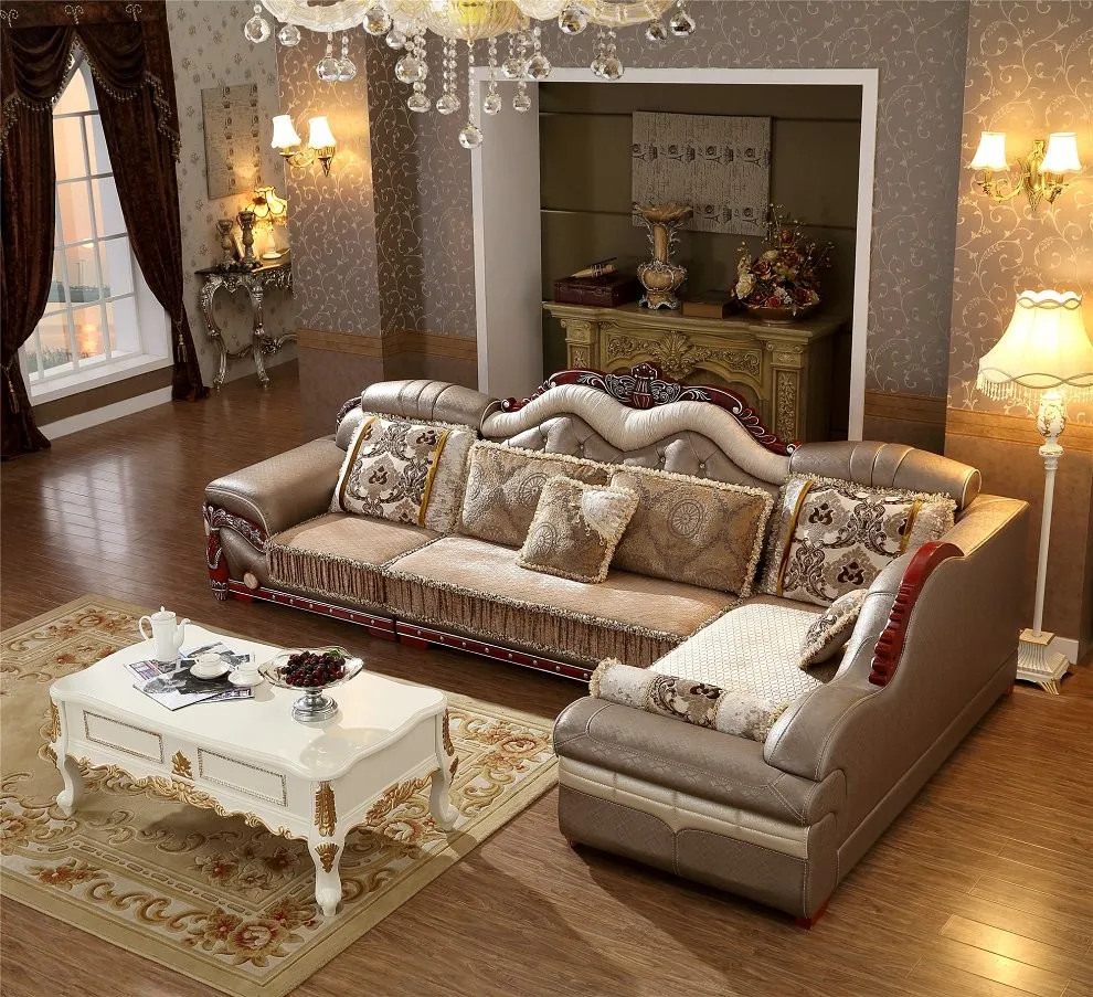 2019 No Chaise Living Room New Arriveliving Antique European Style Set