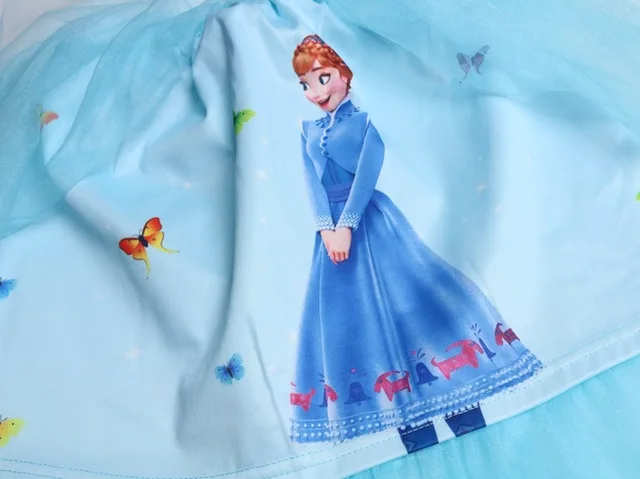 Girls Toddler Skirts Cartoon Unicorn Tutu Pony Horse Icing Anna Princess Printed Lace Little Girl Clothes Kids Long Skirt 5
