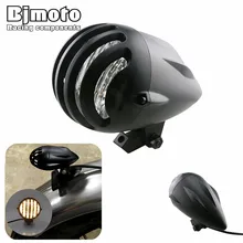 BJMOTO H4 Motorcycle Headlight Bullet Halogen Custom headlamp Light For Harley DYNA Sportster Touring Softail V-Rod 1pcs x chrome led headlight for harley davidson v rod vrod headlight vrsc v rod led headlight motorcycle aluminum headlight