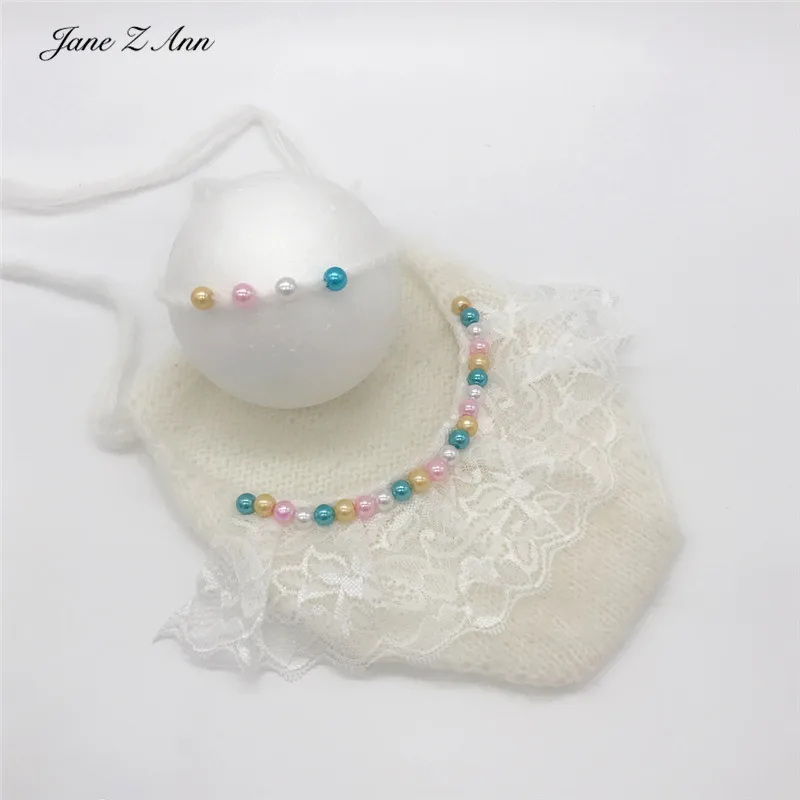 Jane Z Ann одежда для фотосъемки новорожденных Детская повязка на голову из мохера и