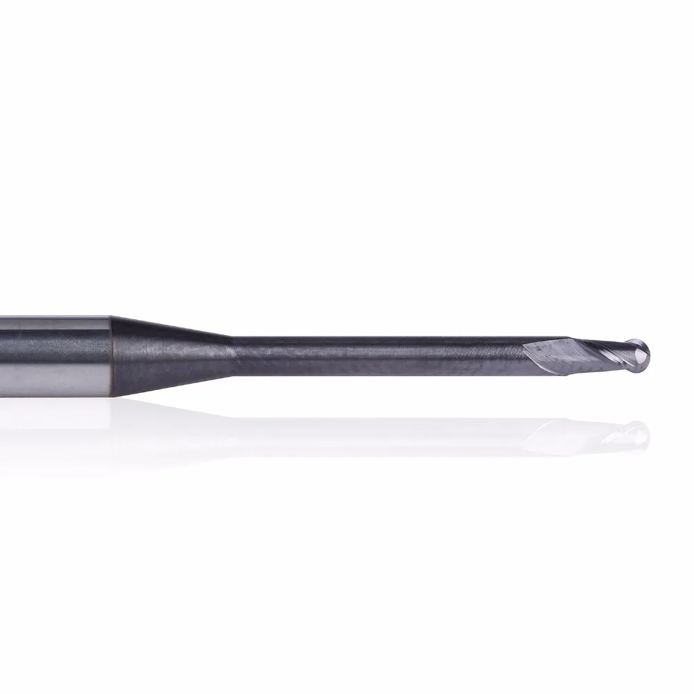 GM-2BP R0.25-0.75, Вольфрамовая сталь, 2 флейты, круглый нос, длинная шея, короткая режущая кромка, с покрытием, Концевая фреза с ЧПУ, фреза, режущие инструменты