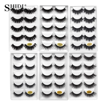 

SHIDISHANGPIN 100 boxes natural long false eyelashes fluffy 3d mink lashes make up 100% cruelty free fake eyelash faux cils G8