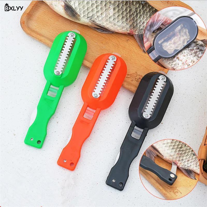 BXLYY рыбные весы с крышкой скребок для очистки чешуи кухонные принадлежности гаджеты Практичный Нож для чистки рыбы скребок кухонные ножи инструменты. 7z