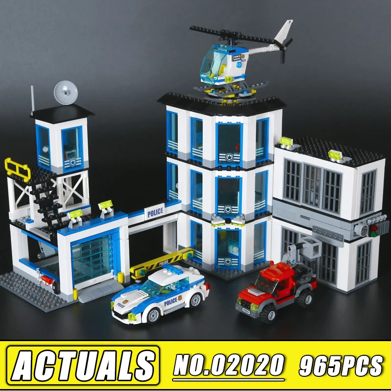 

Bei Fen 02020 City Series the New Police Station Set children Educational Lepin Building Blocks Bricks Boy Toy Model Gift 60141