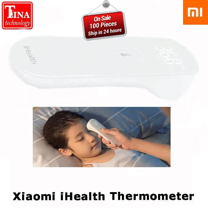 

Xiaomi iHealth Thermometer Accurate Digital Fever Infrared Clinical Non Nontact Measurement with LED Screen Clear Reading