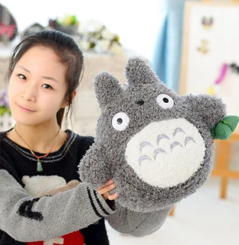 

Gift for baby 1pc 25cm cartoon little totoro hold zongzi lovely curly plush doll creative children girl stuffed toy