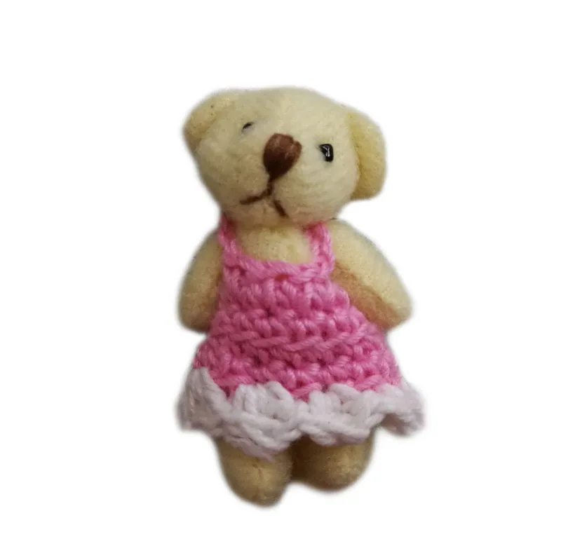 4cm plush bear with dress 2