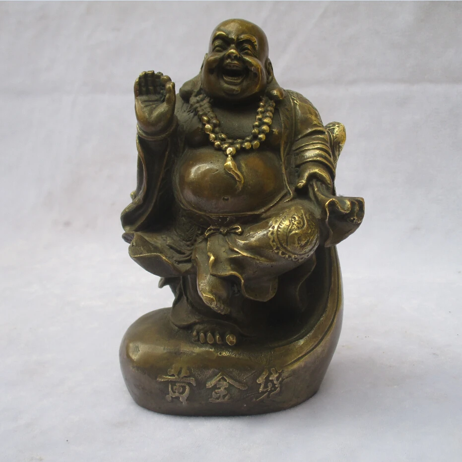 

Collectible Chinese Decorated Old Brass Carved Buddha Sculpture /Antique Buddha statue 010