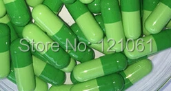 

0# 200pcs! apple green-light green colored empty capsules,hard gelatin empty capsules size 0(joined or seperated capsules)