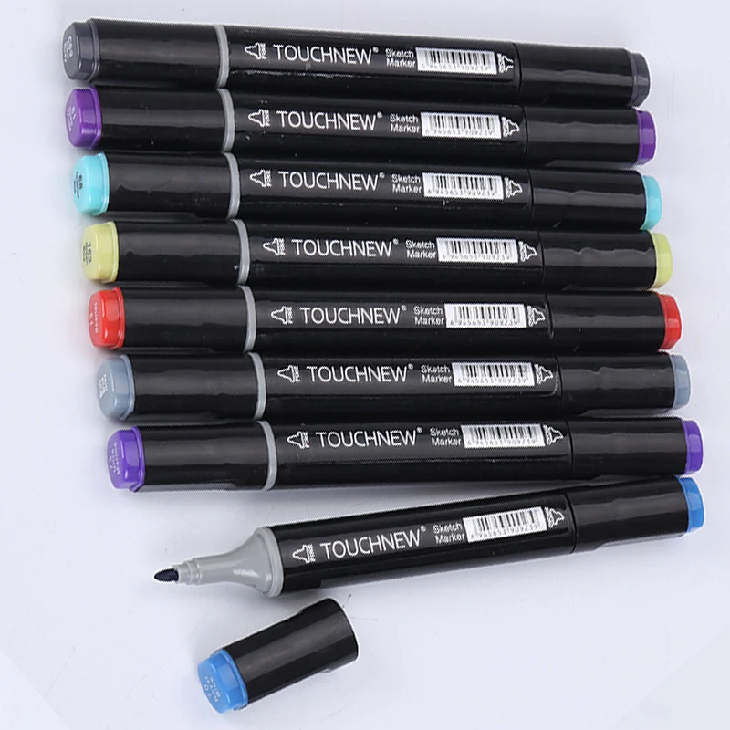 Billig TOUCHNEW 168 Farbe Kunstmarkierungen Pinsel Stift Für Schule Dual Headed Marker Für Draw Manga Animation Design Kunst Liefert