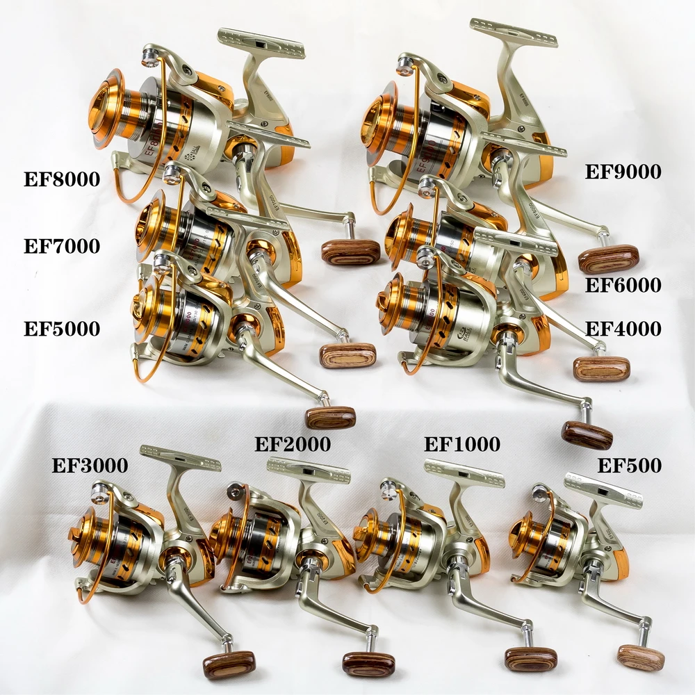 

Europe Hot-selling 12BB 5.5 : 1 Metal Spinning Sea Folding Handle Reel Fishing Reel EF1000- 9000 Bearing aluminum Yumoshi