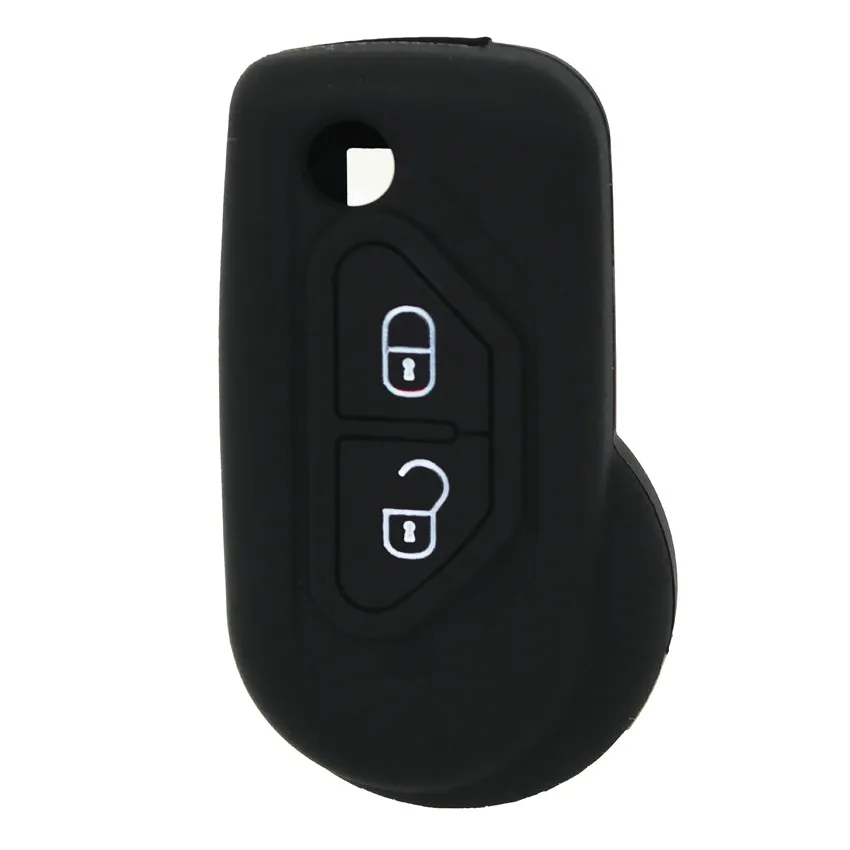 MICOCHE Флип Ключа автомобиля брелок для ключей с кожаной крышкой чехол подходит для Citroen DS3 DS 3 чехол для ключей от автомобиля протектор - Название цвета: Black