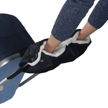 

Windproof Warm Stroller Gloves Winter Baby Carriage mitten Pushchair Thicken Plush Cloth Cart Muff Glove Stroller Accessories