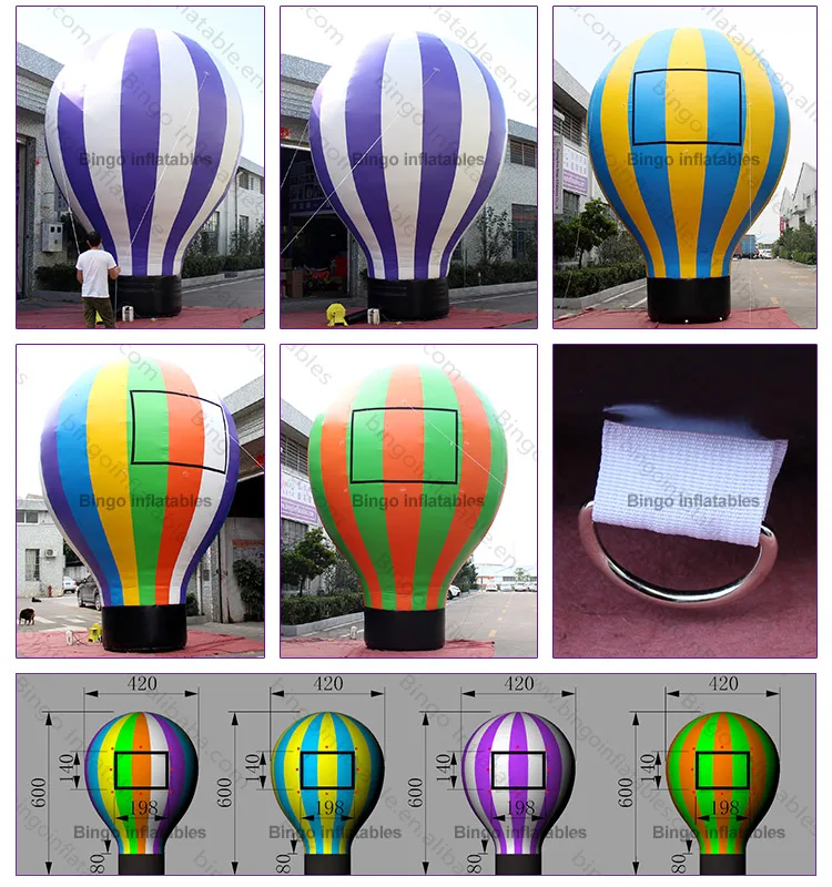 Индивидуальные 6 м высокий гигантский надувной Напольный Воздушный шар/20 футов. Высокий фиолетовый шар надувной для наземного