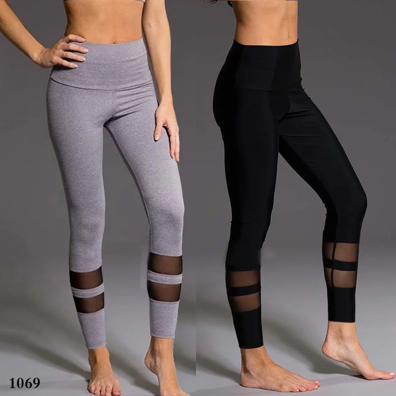 

Women Sexy Gym Leggings Underpants Push Up Yoga Pants Running Fitness Sport Wear Mesh Training Leggings Female Tights Black Gray