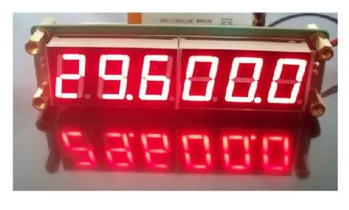 Деталь дисплея частоты от 0 1 МГц до 65 МГц/красный измеритель частоты|display