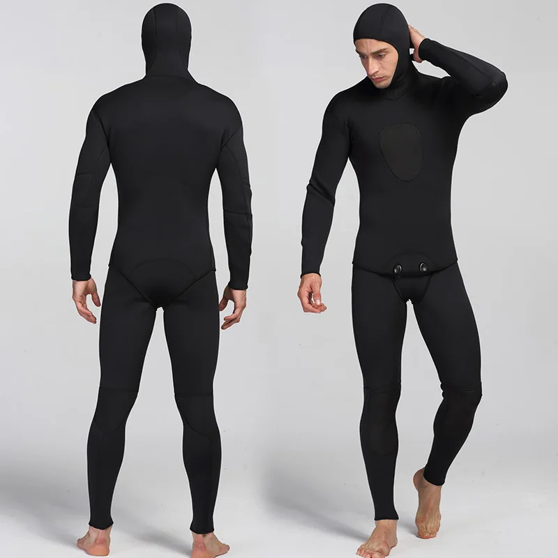 3 мм неопрен водолазный костюм для Для мужчин для плавания и серфинга; водолазная комбинезон наплавки теплый гидрокостюм чулок брюки и куртка 2 шт./компл