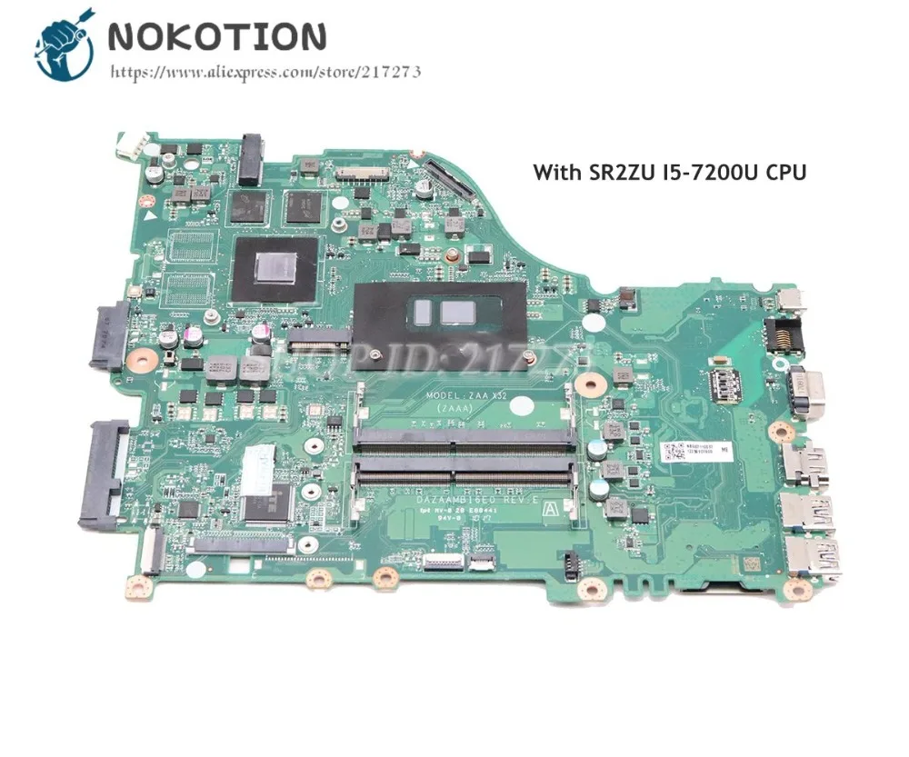 price reduction  NOKOTION NBGG711005 NBGD611005 For Acer aspire E5-575 E5-575G Laptop Motherboard DAZAAMB16E0 SR2ZU 