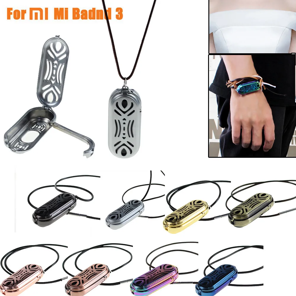 

New Fashion Necklace Stainless Steel Pendant Sleep Fitness Monitor For Xiaomi Mi Band 3 2019 Newest Hot Sale