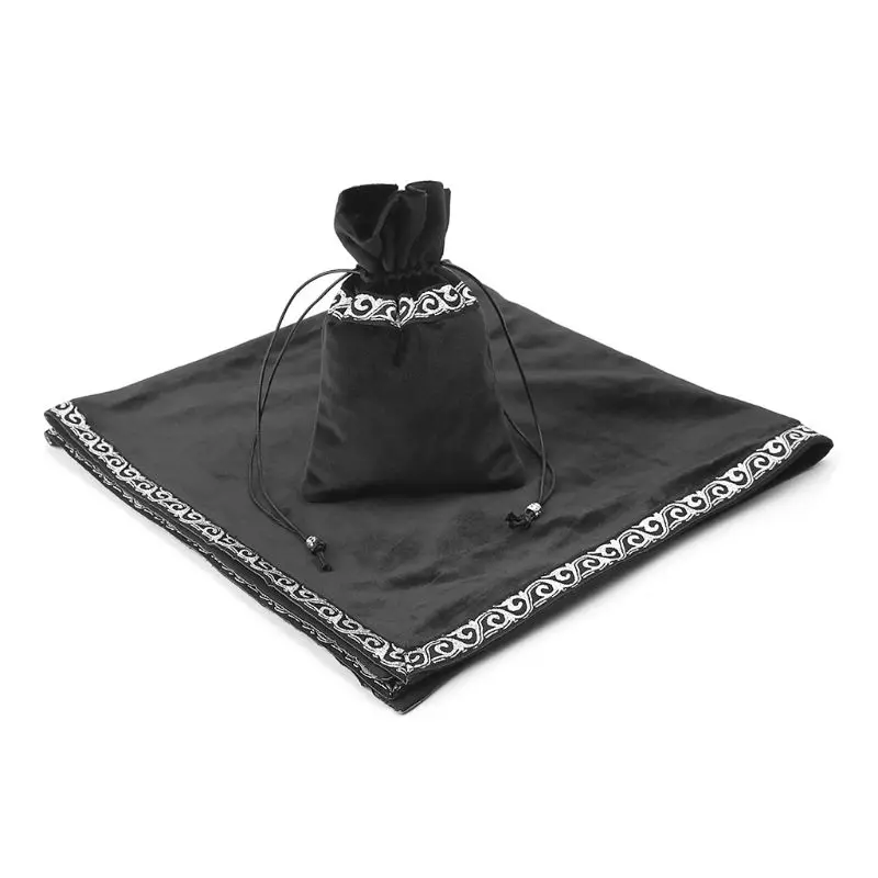 Скатерть Таро с сумками, высокое качество ткань для флокирования настольная игра, карты Таро аксессуары вручную