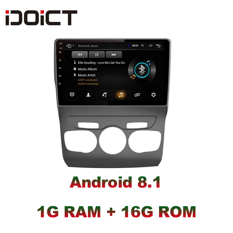 IDOICT Android 8,1 автомобильный dvd-плеер gps навигация Мультимедиа для Citroen C4 радио 2013- автомобильный стерео