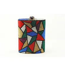 Mode Parfüm Flasche Form Kristall Kupplung Strass Frauen Designer-handtaschen High-End Kristall Kupplung Abendtaschen Handtasche Partei