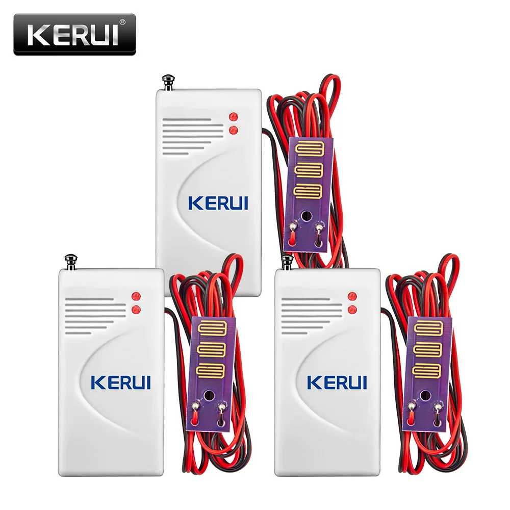 KERUI 3 шт./лот 433 МГц беспроводной детектор утечки воды работает с GSM PSTN домашней безопасности Голосовая охранная умная сигнализация|work|work workwork security | АлиЭкспресс