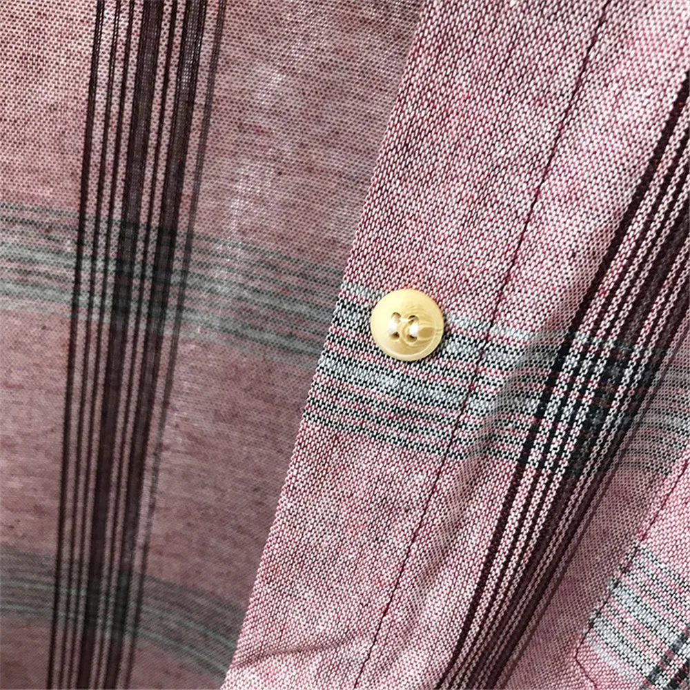 Big Loose women plaid blouses shirts 2018 Women Office Air Conditioner Blouse Shirt Female Outerwear Casual Pocket Shirts (12)