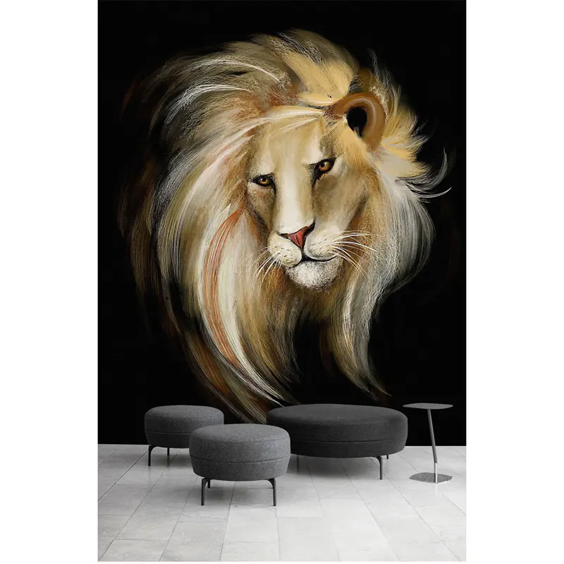 Lion Head Photo Wall Paper Murals Modern 3D Living Room Bedroom Home