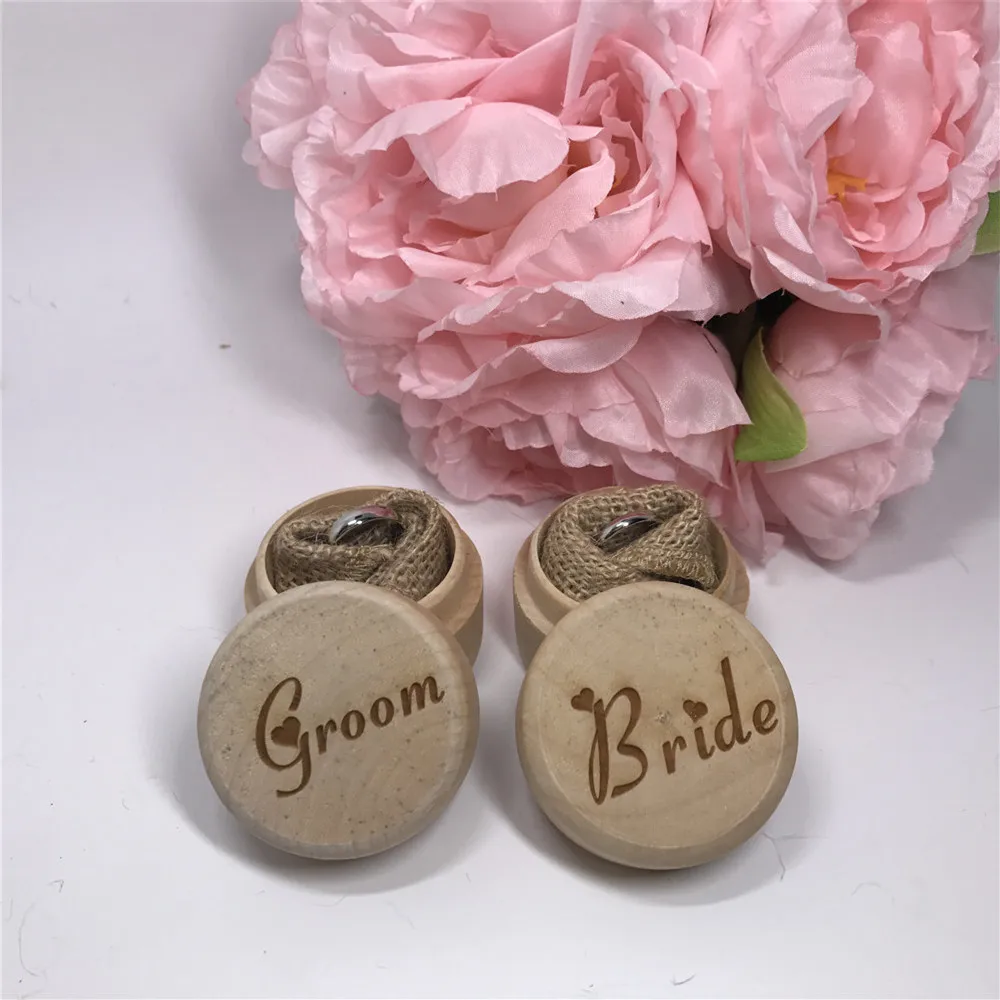 

Birde & Groom Wedding Ring Box Engagement Party Personalized Wooden Ring Bearer Storage Box Rustic Wedding Gifts Ring Box Holder