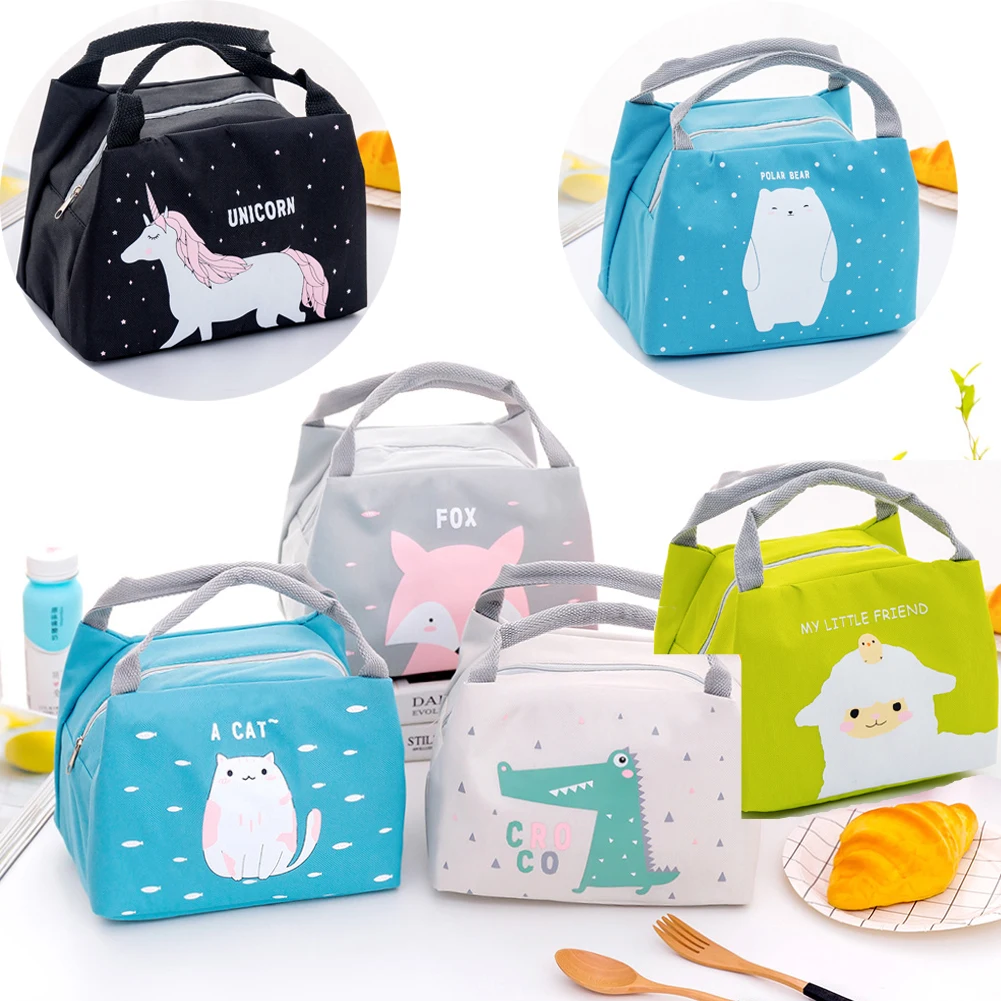 Новая мультяшная милая сумка для ланча для женщин, девочек, детей, детская термоизолированная сумка для ланча, сумка для еды, пикника, сумка для бутылки молока