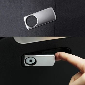 

Fit For Mercedes-Benz E Class W213 2017 & GLC Class 16-17 & C Class 15-17 Steel Storage Glove Box Handle Cover Trim