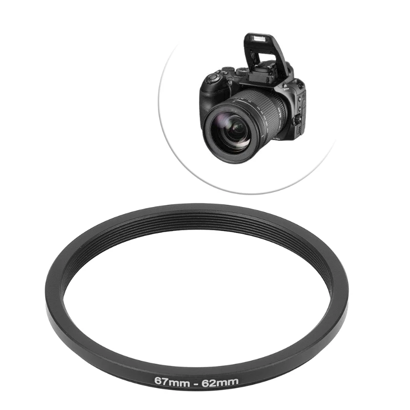 67mm To 62mm Metal Step Down Rings Lens Adapter Filter Camera Tool Accessory New