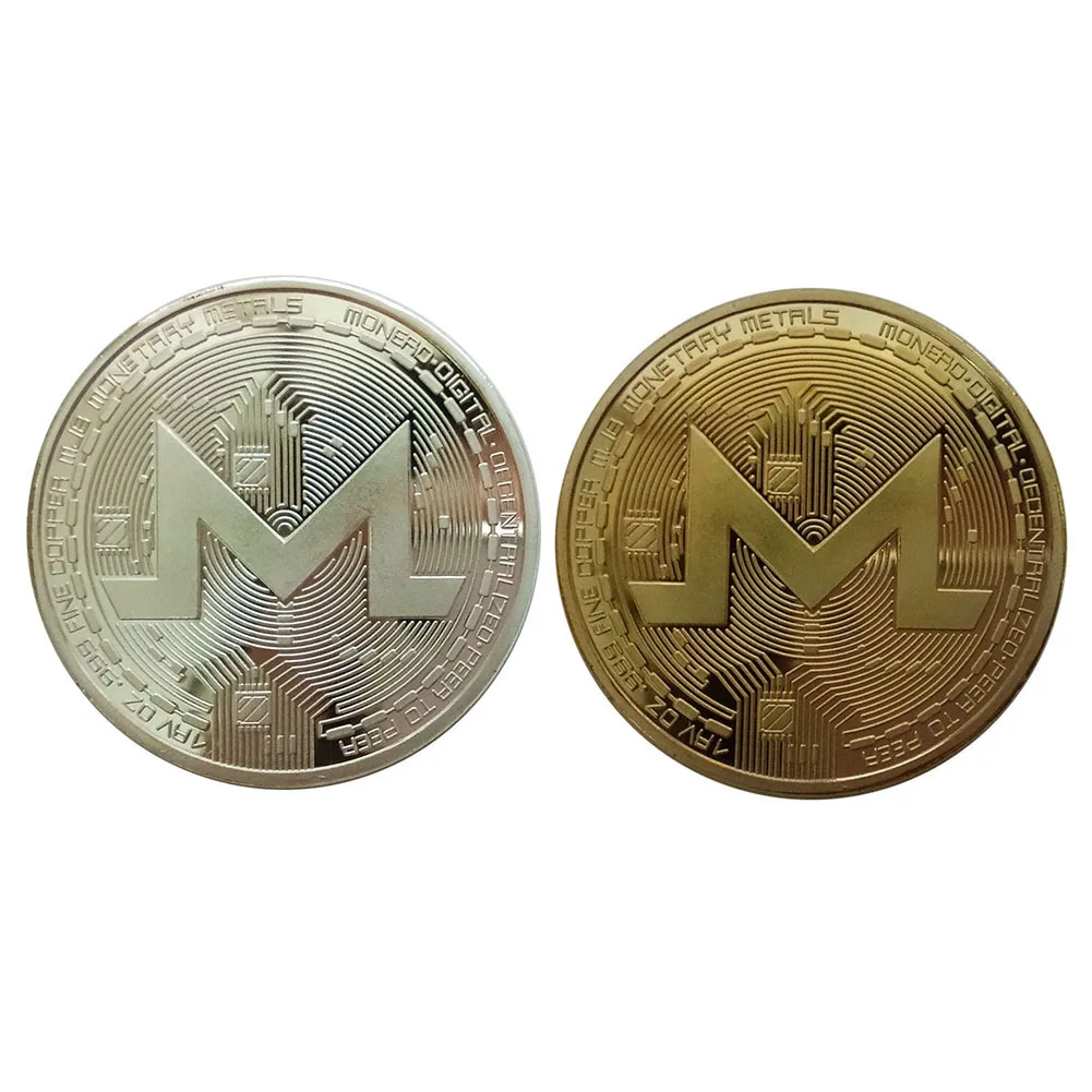XMR Monero монеты памятные монеты для коллекции художественная коллекция Позолоченные Биткоин спец эфириум монеты жесткая валюта