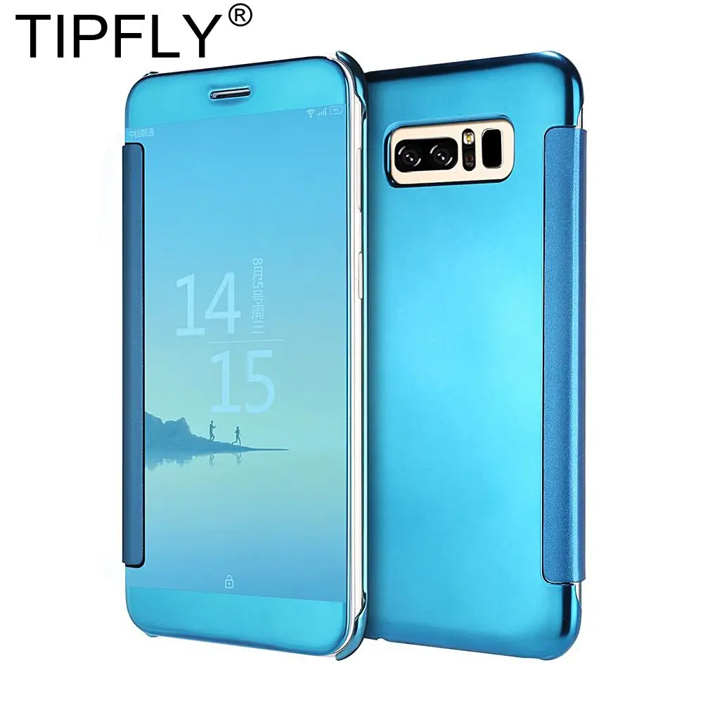 TIPFLY зеркало вид Smart Case для samsung Galaxy Note8 ясно флип стоять крышки телефона Примечание