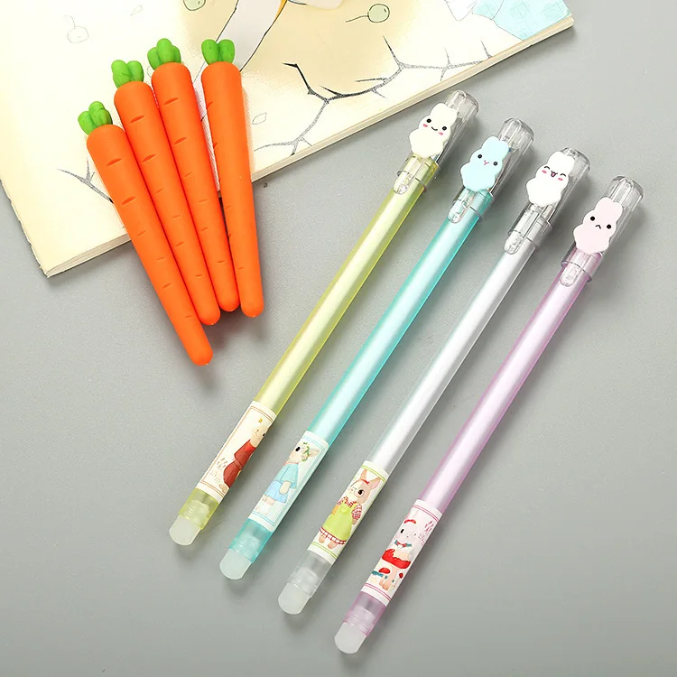 

1Pcs Xuexi Brand Originality Carrot Erasable Crystal Blue Ink Gel Pen Establishments Includes Boutiques For Student Stationery