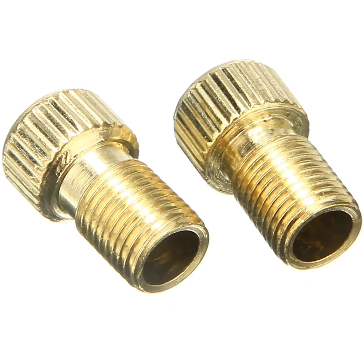 2Pcs Bicycle Valve Adator Gold Alloy Presta Valve Bicycle Schrader Adapter Converter Road Bike Cycle Pump Tube