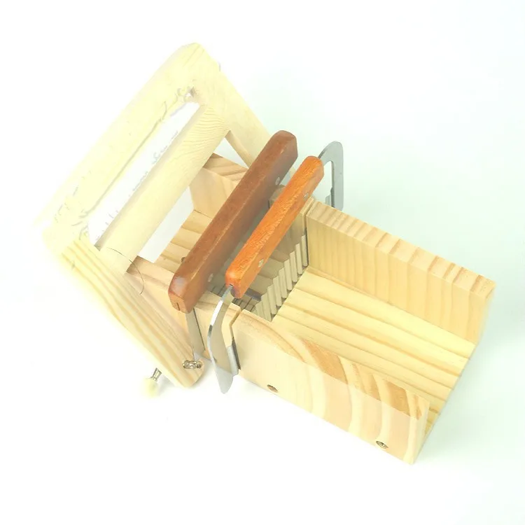 Adjustable Wood Soap Mold Loaf Cutter Set With Wire cutter+Wave Cutter