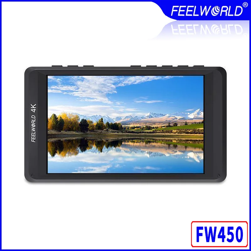 

Feelworld FW450 4.5" IPS 4K HDMI Camera Field Monitor 1280x800 HD Portable LCD Monitor for DSLR with Peaking Focus Check Field
